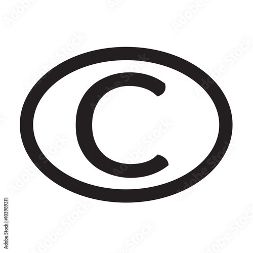 copyright symbol icon Illustration design