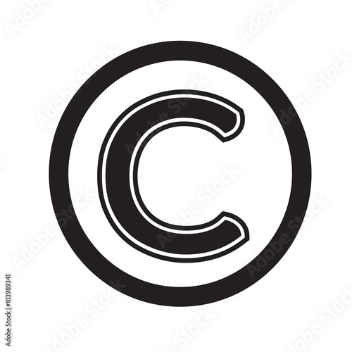 copyright symbol icon Illustration design