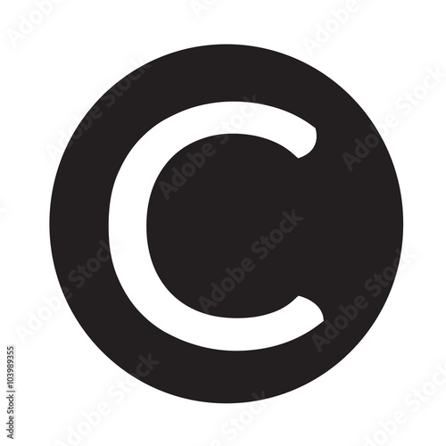 copyright symbol icon Illustration design