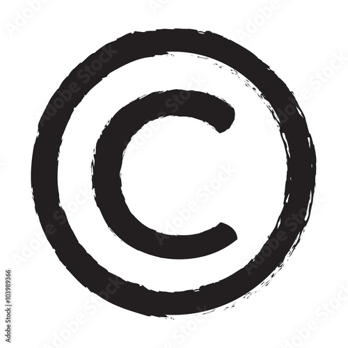 copyright symbol icon Illustration design