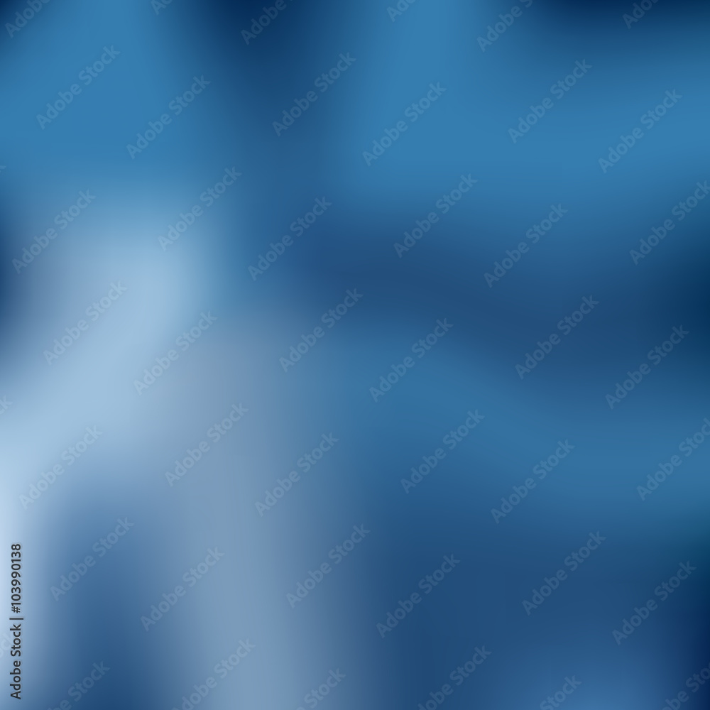 Magic blurred abstract background in blue colors. 