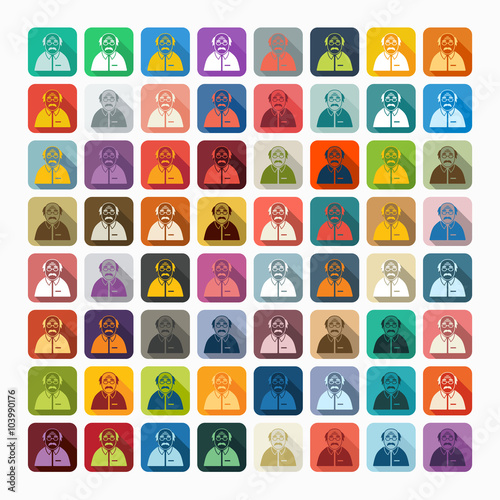 Flat design: senior citizens