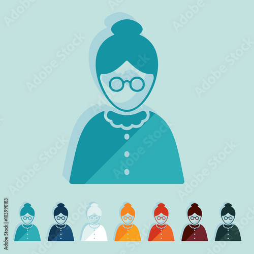 Flat design: senior citizens