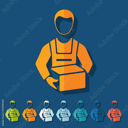 Flat design: longshoreman