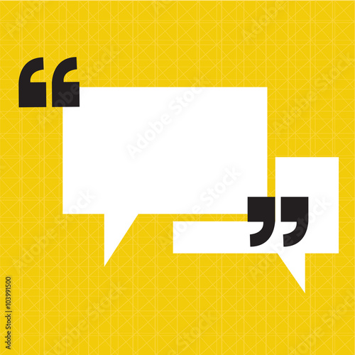 Quotation Mark Speech Bubble sign icon Illustration design