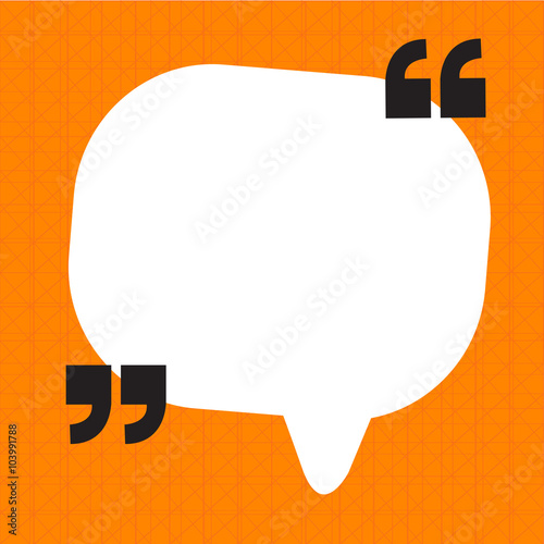 Quotation Mark Speech Bubble sign icon Illustration design