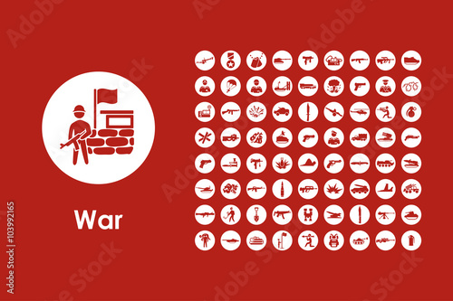 Set of war simple icons