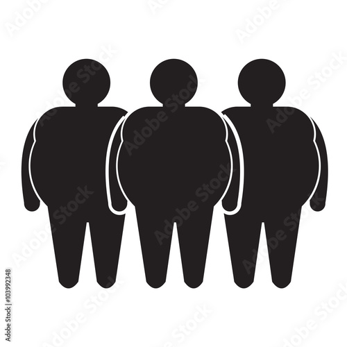 Fat People Icon Illustration design