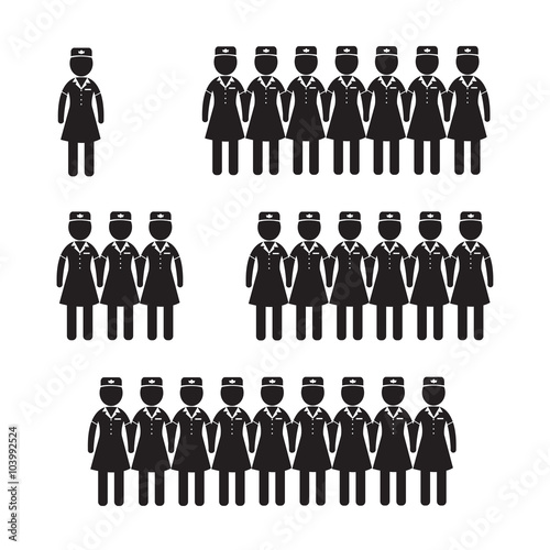Air Hostess Stewardess icon Illustration design