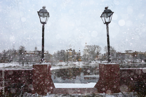 winter cityscape landscape photo