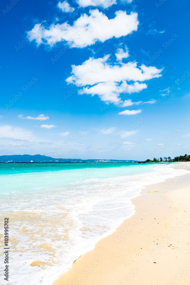 Beach, sea, landscape. Okinawa, Japan, Asia.
