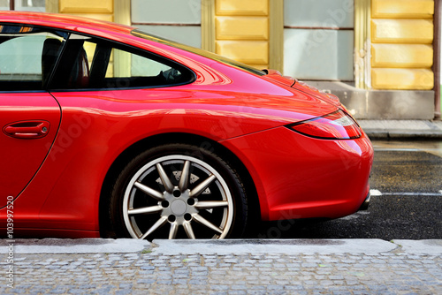 Obraz na płótnie Red car