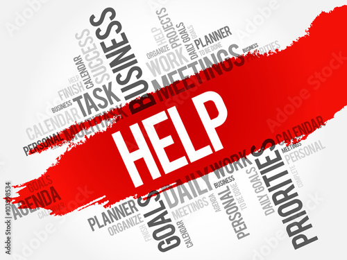 Help word cloud business concept