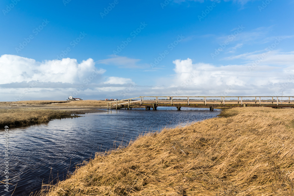 Panorama Holzsteg an der Nordsee