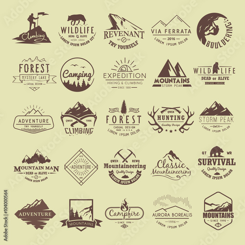 Set of vintage labels