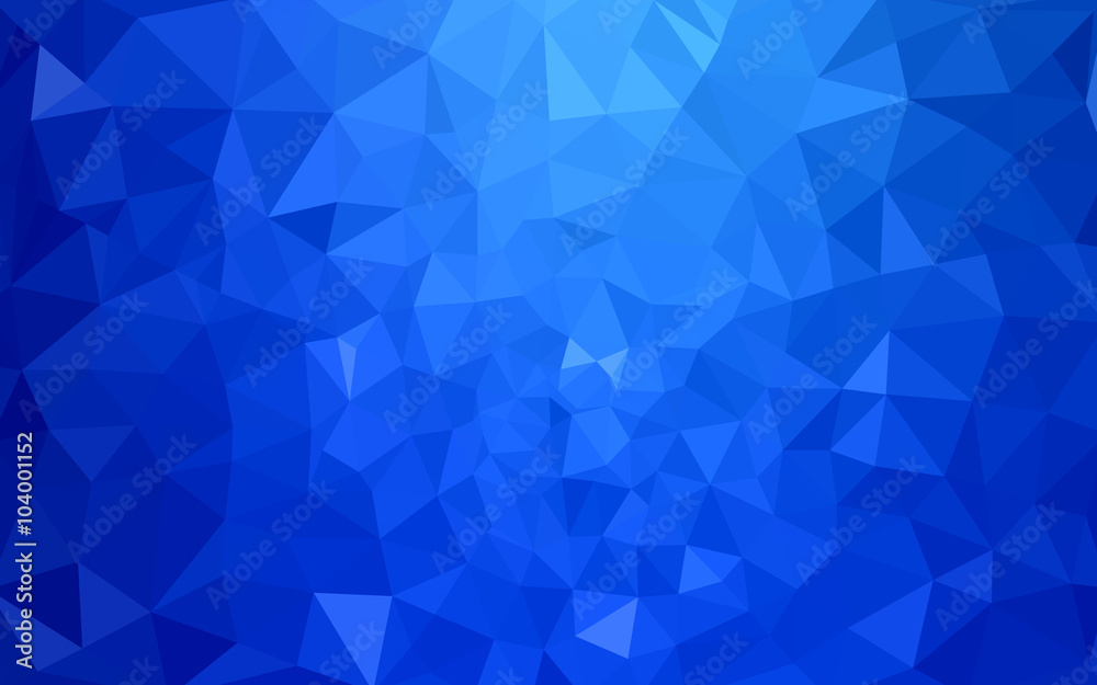 Fototapeta premium Blue polygonal design pattern, which consist of triangles and gradient in origami style.