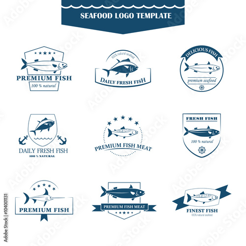 Seafood logos template