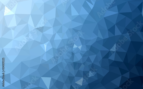 Blue polygonal design pattern, which consist of triangles and gradient in origami style.