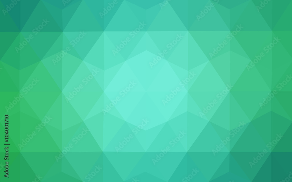 Obraz premium Green polygonal design pattern, which consist of triangles and gradient in origami style.