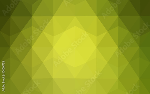 Green polygonal design pattern, which consist of triangles and gradient in origami style.