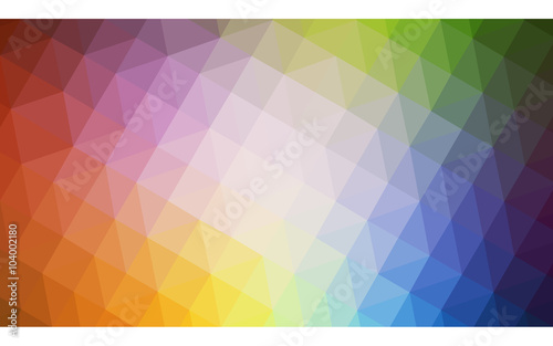 Multicolor polygonal design pattern, which consist of triangles and gradient in origami style.