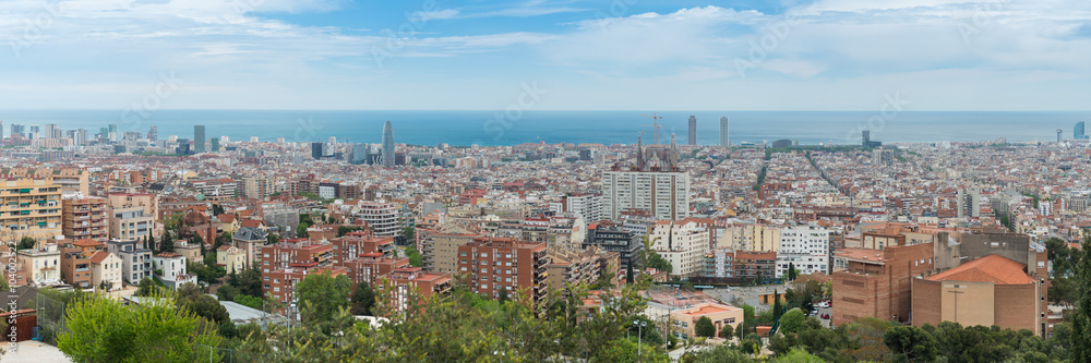 Panorama City View of Barcelona