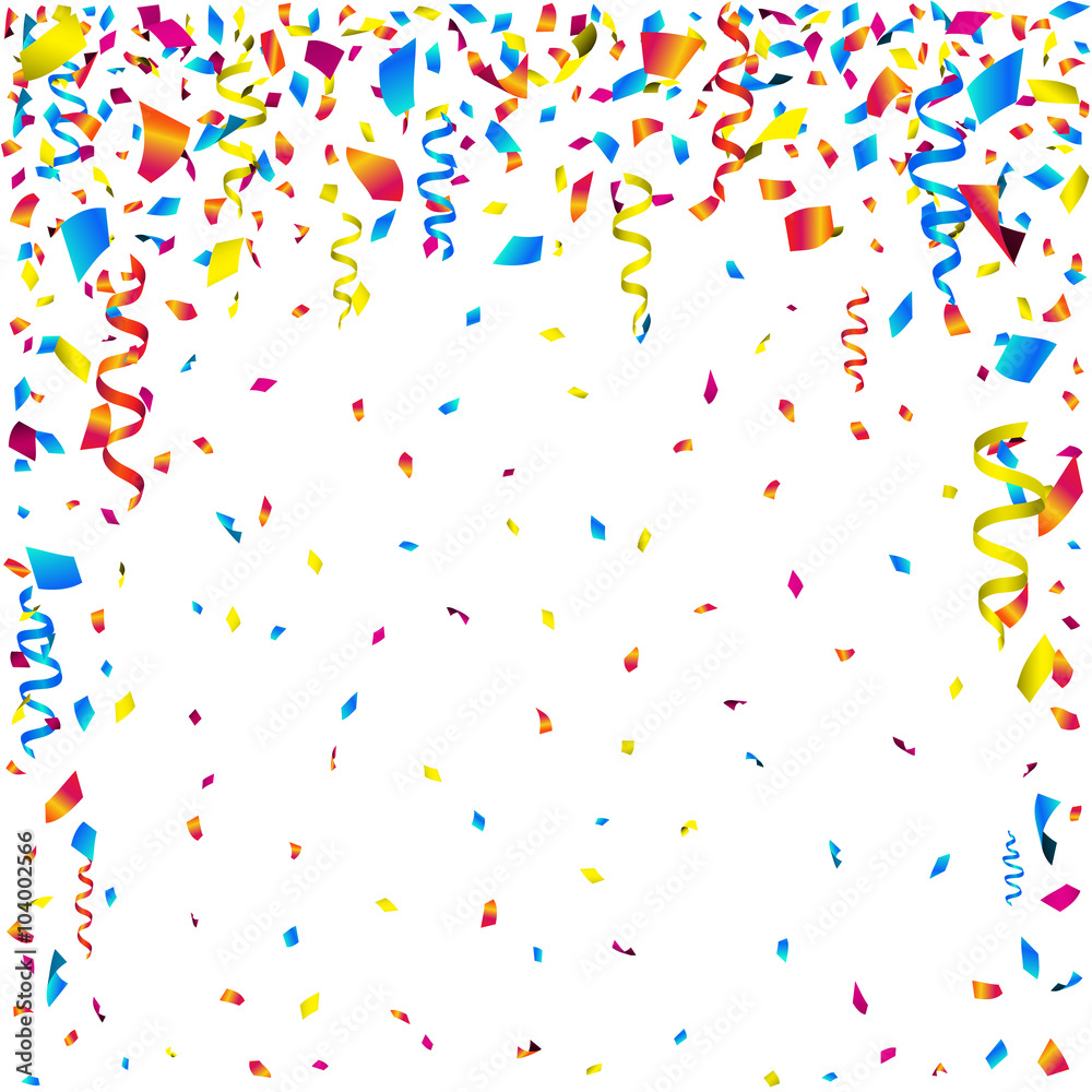 Confetti Celebration Background. Stock Vector - Illustration of falling,  event: 45825803