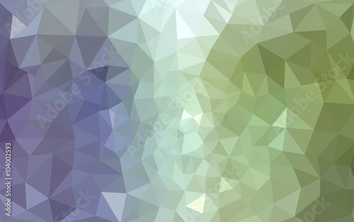 Multicolor pink, green polygonal design pattern, which consist of triangles and gradient in origami style.