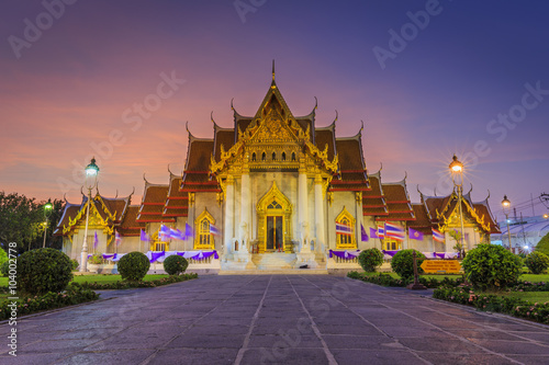 The Marble Temple  Wat Benchamabopit Dusitvanaram in Bangkok  Thailand