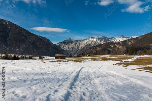 Schneeschmelze im Tal, Saalfeldner Becken