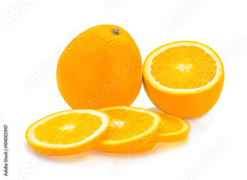 Orange fruit  on white background