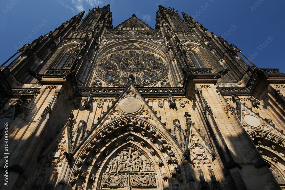 Prague St. Vitus cathedral, front view