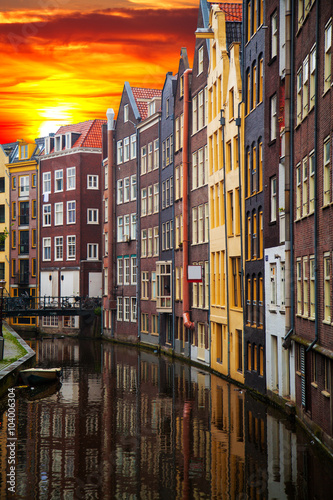 Photography Traditional old buildings in Amsterdam