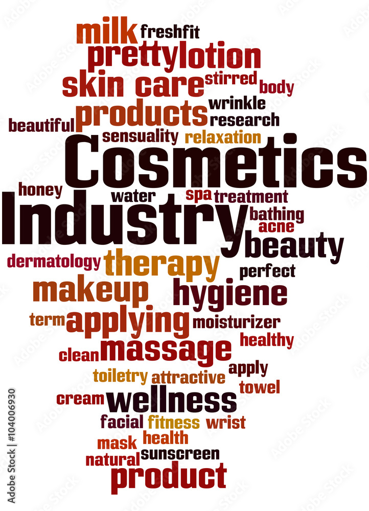 Cosmetics Industry, word cloud concept 3