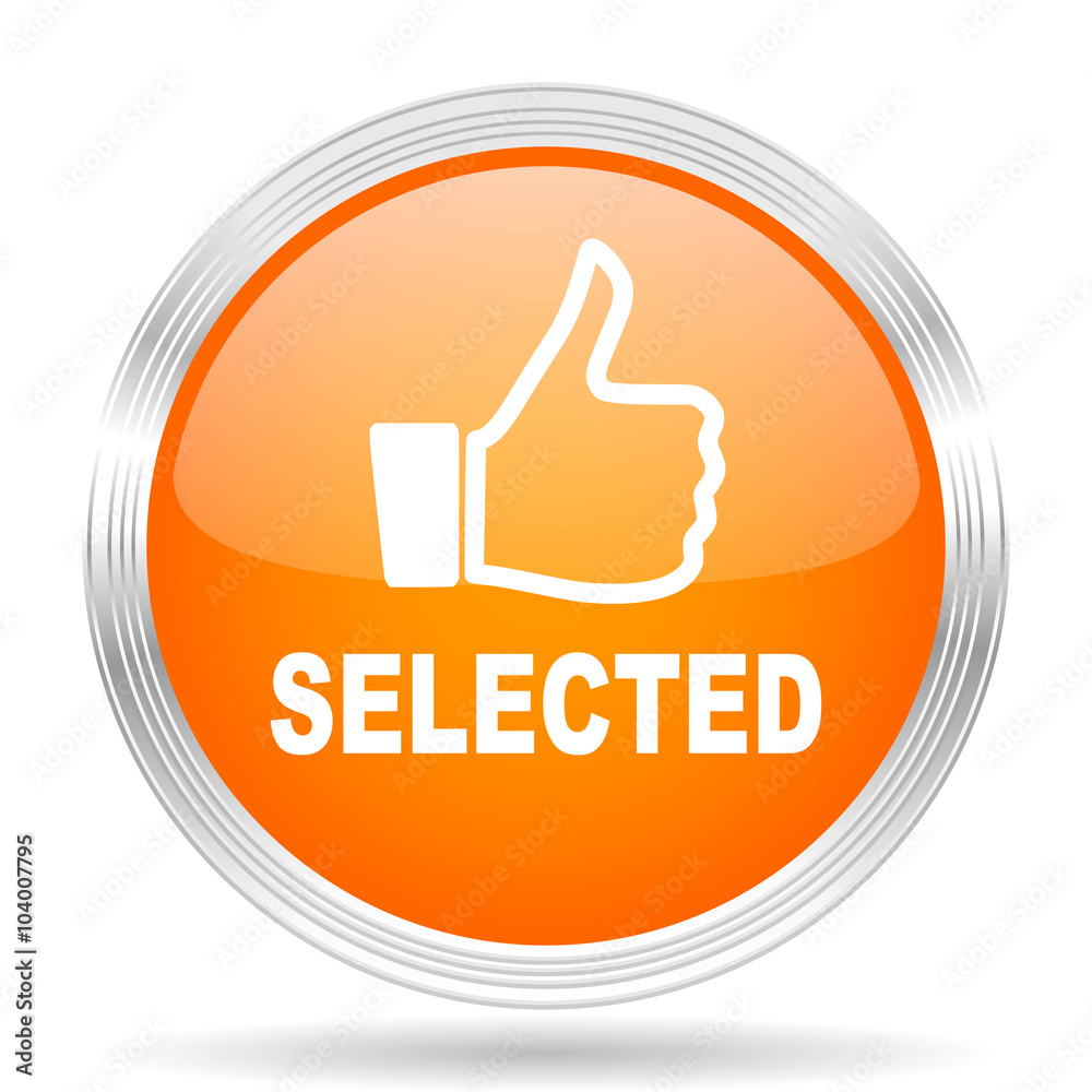 selected orange silver metallic metallic chrome web circle glossy icon selected orange silver metallic metallic chrome web circle glossy icon