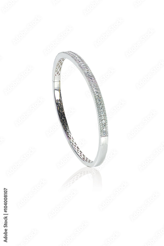 Silver Diamond Bracelet Upstanding Silver Diamond Bracelet Upstanding