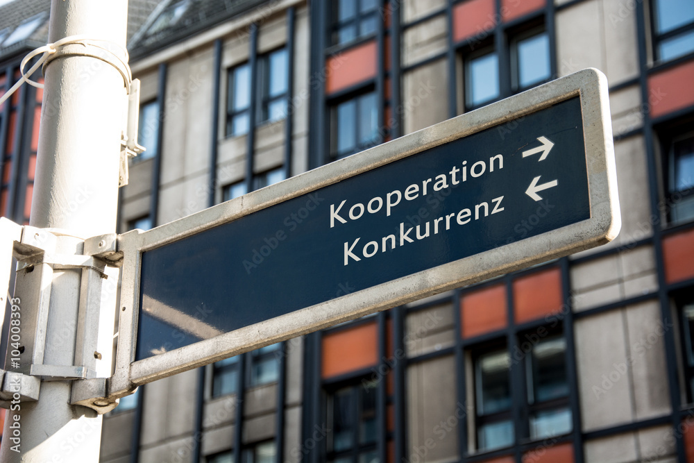 Fototapeta premium Schild 61 - Kooperation
