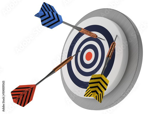 Fotografija no success, missing the point, looser bad strategy, arrows target