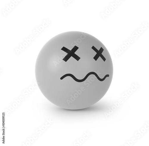 Billede på lærred Smiley ist K.O.