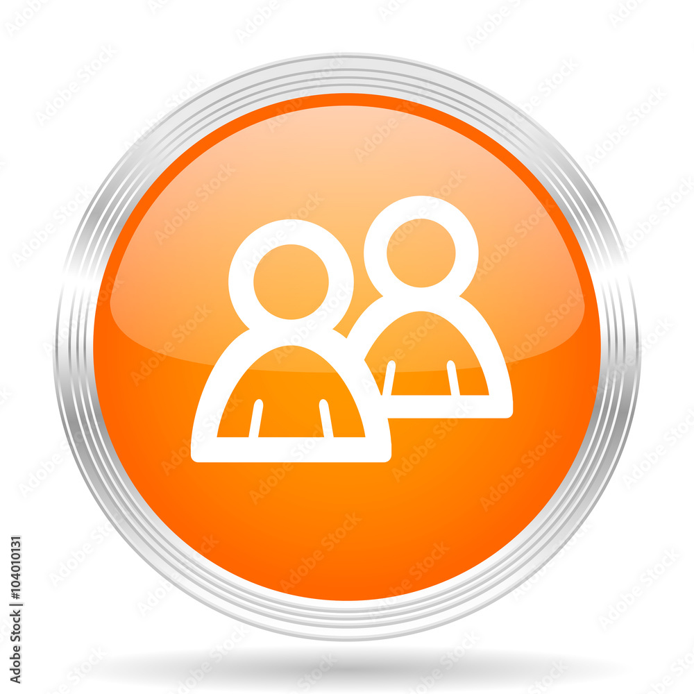 forum orange silver metallic metallic chrome web circle glossy icon forum orange silver metallic metallic chrome web circle glossy icon