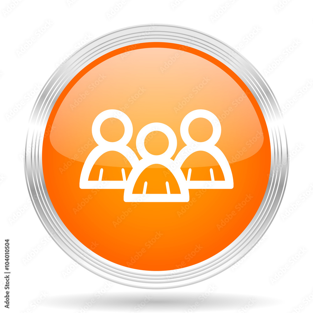 forum orange silver metallic metallic chrome web circle glossy icon forum orange silver metallic metallic chrome web circle glossy icon