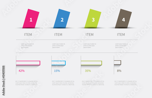 infographic template with graph / vector statistics background summary for business presenation
