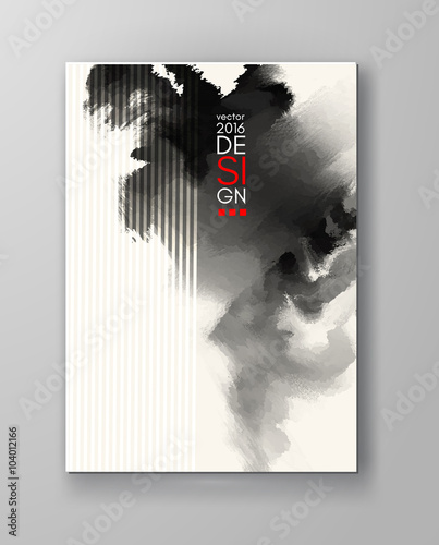 Abstract inkblot background.