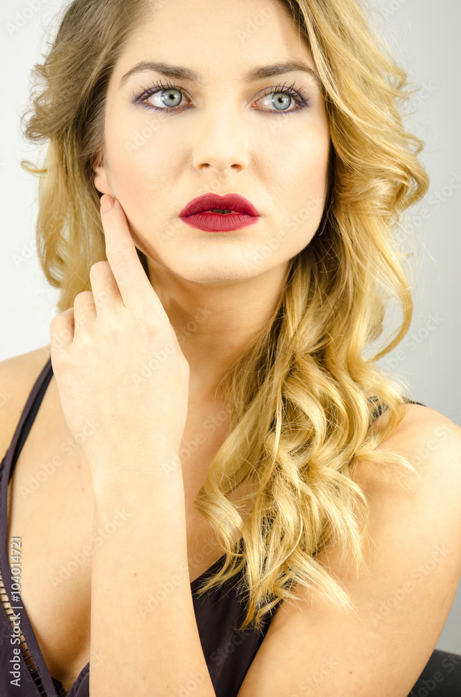 Beautiful sensual woman with blue eyes and beautiful hair Beautiful sensual woman with blue eyes and beautiful hair