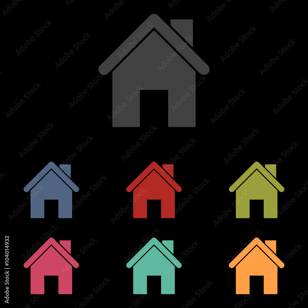 vector icons set on black background vector icons set on black background