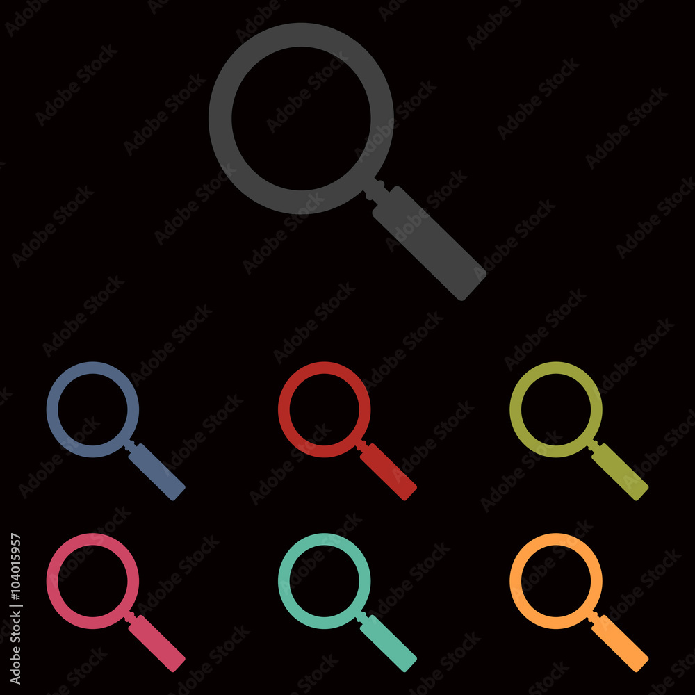 vector icons set on black background vector icons set on black background