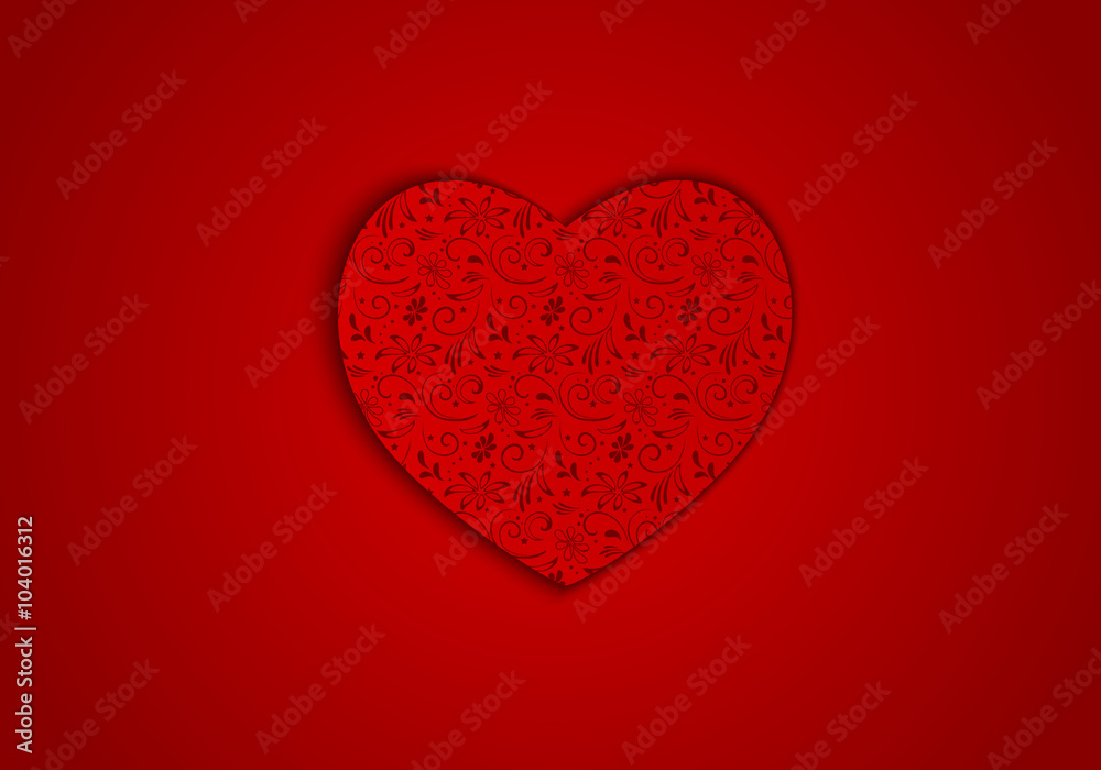 Vector background red heart Vector background red heart