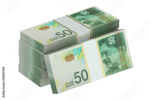 Fotografija packs of israeli shekel