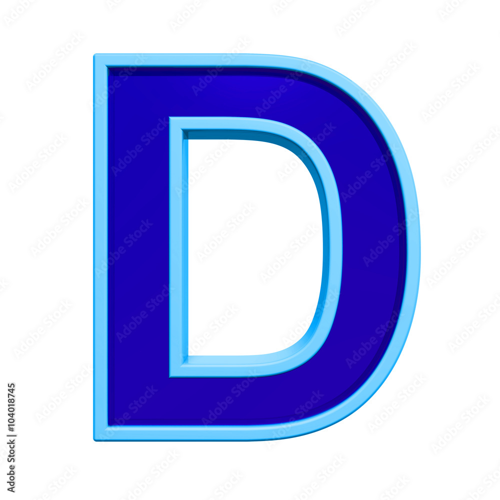 One letter from blue glass with frame alphabet set, isolated on white. Computer generated 3D photo rendering. One letter from blue glass with frame alphabet set, isolated on white. Computer generated 3D photo rendering.