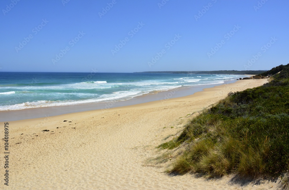 Tip Point beach in Mallacoota, VIC. Tip Point beach in Mallacoota, VIC.